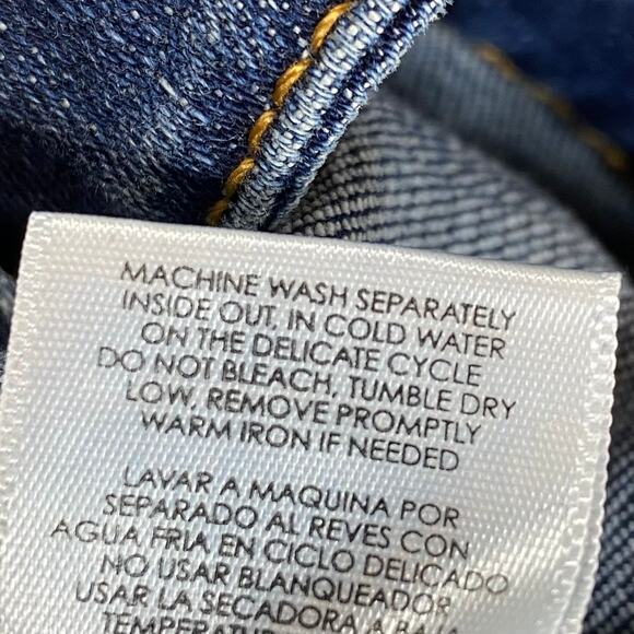 CAbi 5495 Womens Cropped High Straight Jeans Distressed Raw Hem Stretch Size 4 - Picture 9 of 9